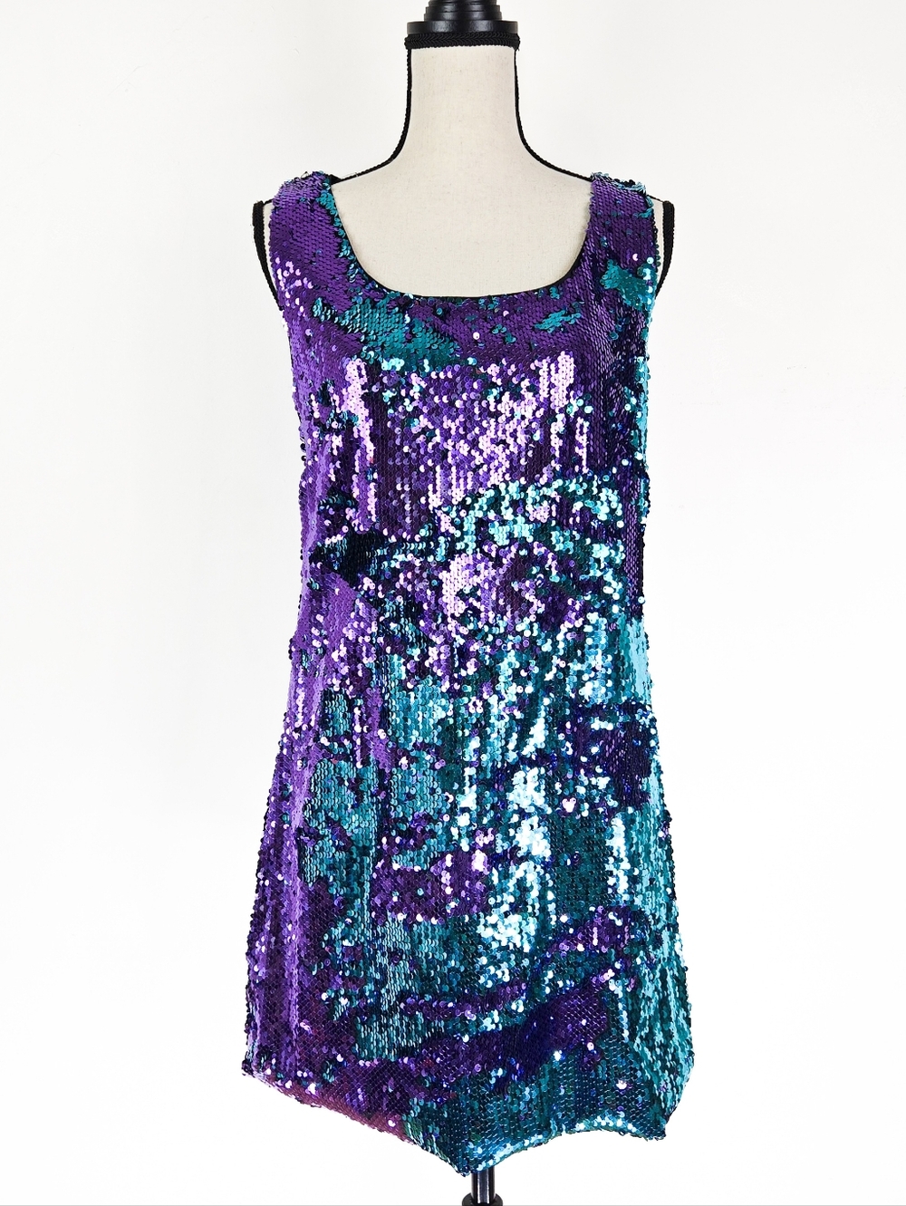 NWT Melloday Blue/Purple Sequin Mini Dress